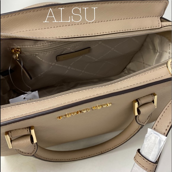 Michael Kors Selma Medium Top ZIP Satchel Truffle - Picture 8 of 8